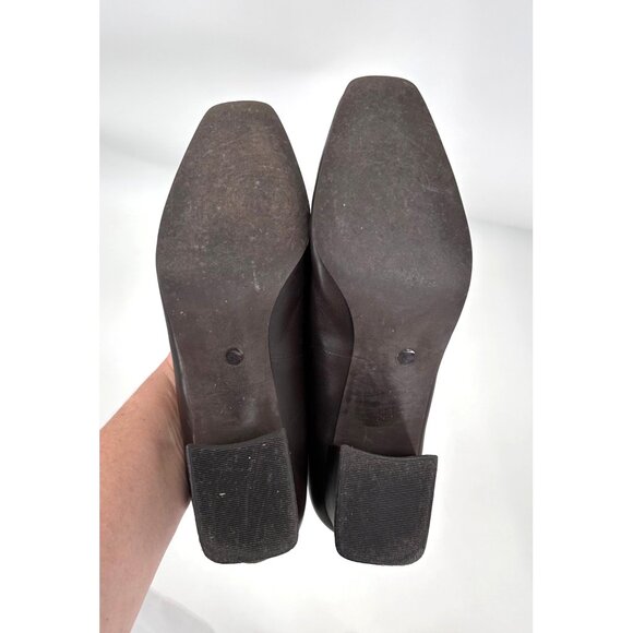 VTG LIZ BAKER RITA BROWN LEATHER COMFORT BLOCK HEEL DRESS SHOE PUMP W/ ORIG BOX - Picture 8 of 8